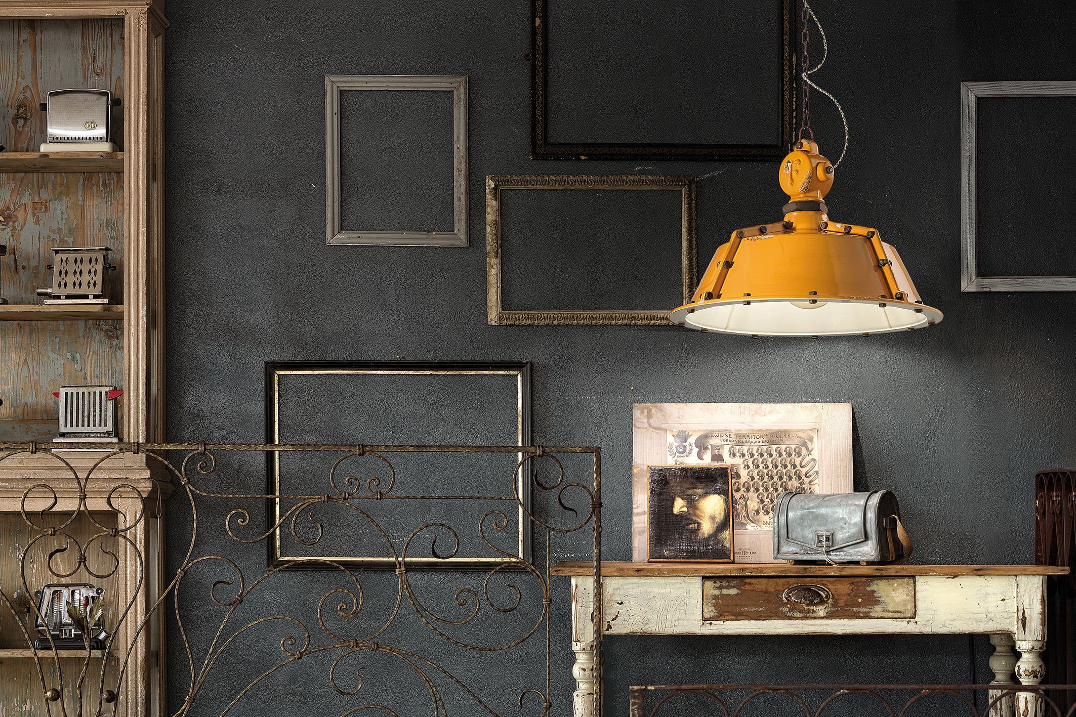 Plafoniere Stile Industriale : Ferroluce retro industrial sospensione c1720