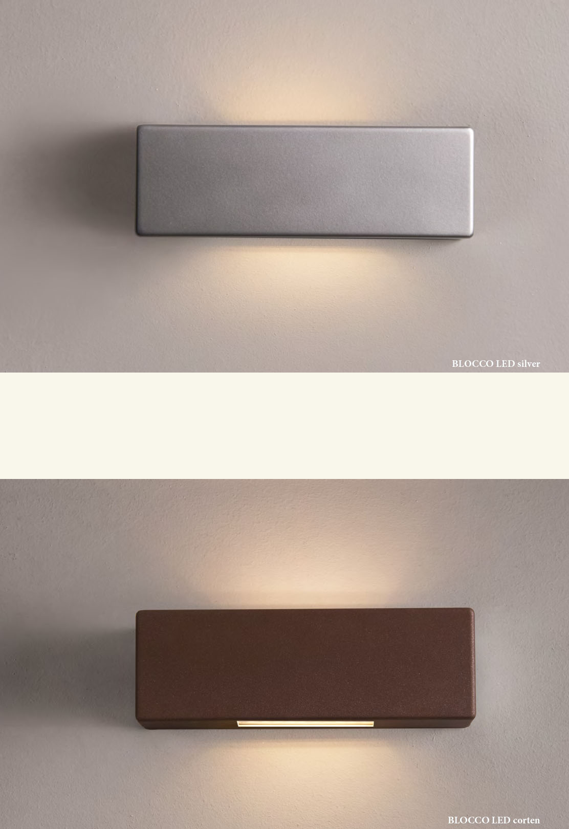 Sideform lampada da parete blocco led notali lampadari