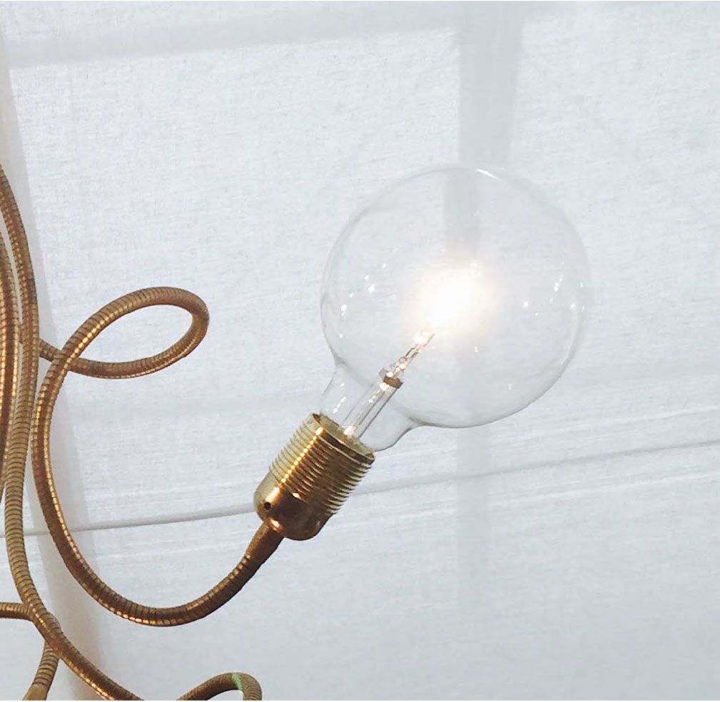 Sideform lampada da parete flexi nudo ottone notali lampadari