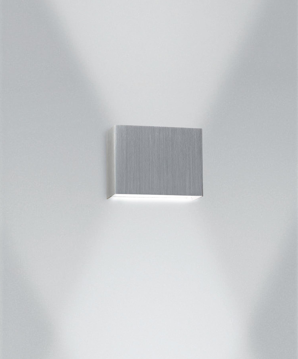 Sikrea lampada da parete box led g alluminio spazzolato notali ...
