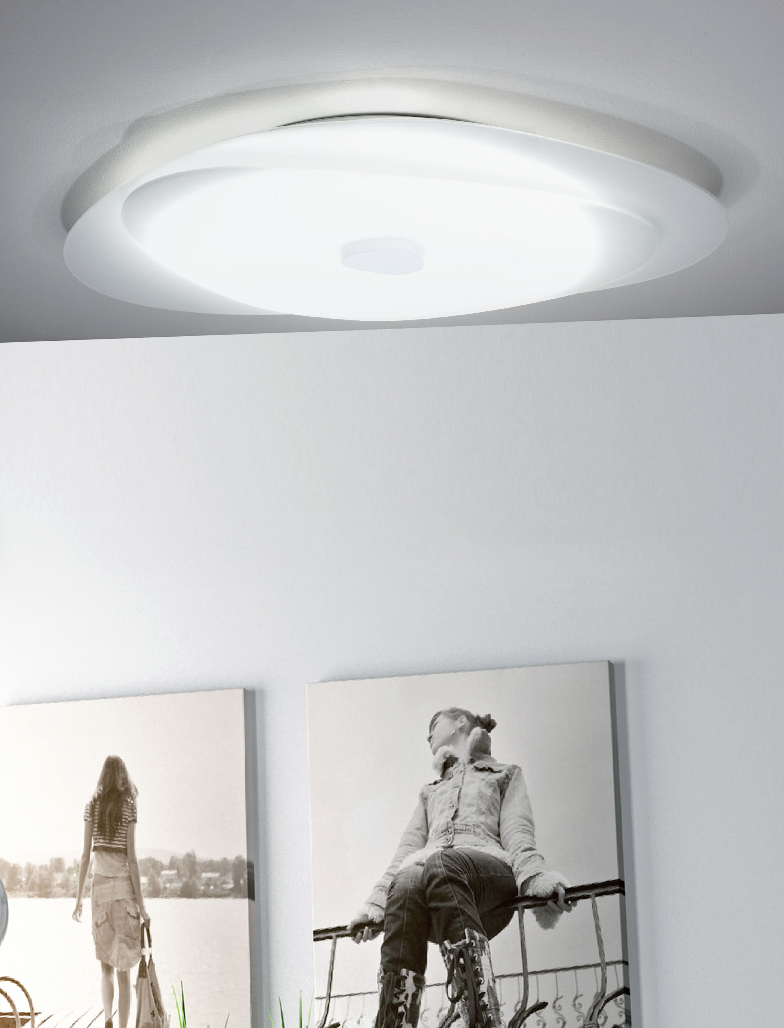 Sikrea lampada da soffitto e da parete led aura vetro satinato not..